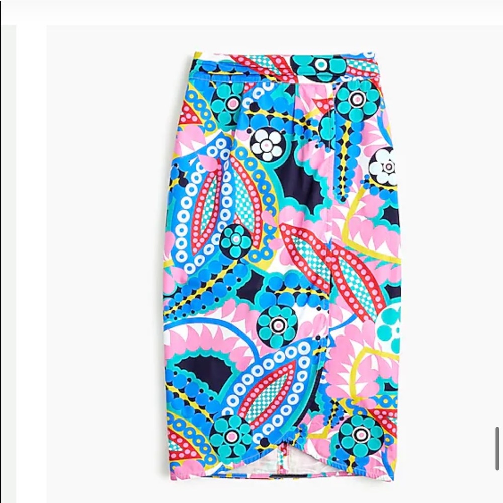 J.Crew NWT Ratti Kaleidoscope Pencil skirt size 00